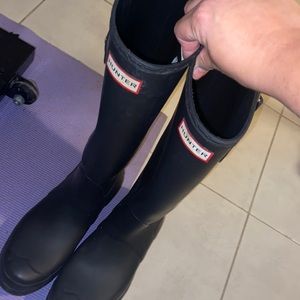 Black tall Hunter Boots